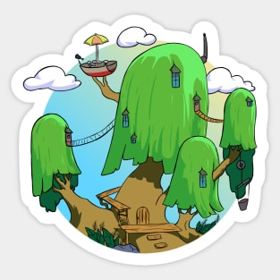 Tree house Adventure time Sticker